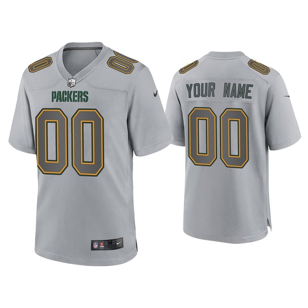 Men's Green Bay Packers Active Player custom Gray Atmosphere Fashion Stitched Game Jersey